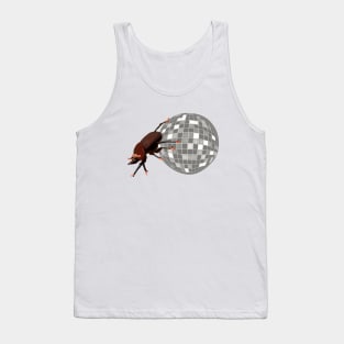 Funny Dung Beetle Disco Cowboy Tank Top